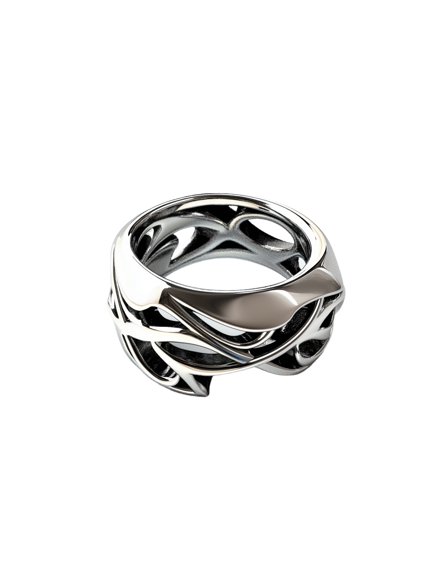 Adjustable Silver Eros Arc Ring